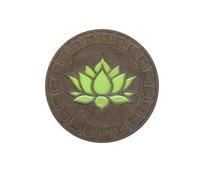 Round Outdoor Stepping Stone with Luminous Lotus, Glow in The Dark Round Stepping Stone Set, Pathway Landscaping Pavers with Lotus Pattern for Walkways, Lawn, Patio, Path, Flower Bed(A,1pcs)