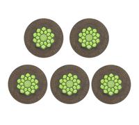 Round Outdoor Stepping Stone with Luminous Lotus, Glow in The Dark Round Stepping Stone Set, Pathway Landscaping Pavers with Lotus Pattern for Walkways, Lawn, Patio, Path, Flower Bed(B,5pcs)