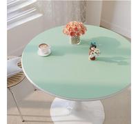 Round Outdoor Tablecloth 80cm PU Leather Table Cover Waterproof Beer Table Mat Plain Kitchen Tablecloth for Picnics Parties & Events (K 140cm)