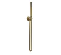 Round Outlet Elbow, Parking Bracket & Minimalist Shower Handset - Brushed Brass
