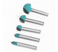 Round Over Router Bits, 6mm Shank x 6-32mm Cut Diameter x 6-17mm Cut Length, Tungsten Carbide Tipped(5pcs set)