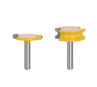Round Over T Slot Router Bit 8mm x 38.1mm x 6.35mm Shank Woodworking | Dual function design combines round over edge profiling with t-slot cutting for efficient joinery on 8mm diameter wood pieces