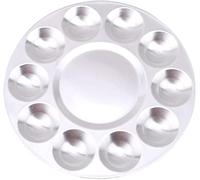 Round Palette 10 Well Aluminium Paint Tray Watercolor Paint Mixing Palette Tray Convenient handled