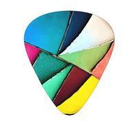 Round palette Guitar picks, 12 pieces per pack, 3 different thicknesses, suitable for guitar, bass, ukulele and other instruments.