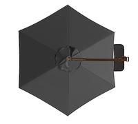 Round Parasol Canopy Replacement - Fits 2m/2.7m/3m Umbrellas 6/8 Ribs Outdoor Patio Umbrella Cover Garden Market Shade Black Size: 300cm 6-Ribs