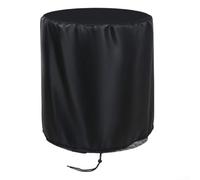 Round Patio Bar Table Cover 52x58cm Waterproof 210D Oxford Cloth with Drawstring Windproof Protection for Outdoor Coffee Cocktail Tables(black)
