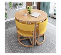 Round Patio Dining Set 4 Stackable Chairs & Space Saving Recept Table Perfect for Outdoor Gatherings Slish & Functal Leather Design
