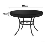 Round Patio Table Cover with Adjustable Drawstring, Heavy Duty Protection Against Rain and Wind (114 * 10cm)