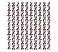 Round Patriotic Alloy Flag Lapel Pin Set, Ribbon 100 PIECES