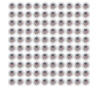 Round Patriotic Alloy Flag Lapel Pin Set, Round 100 PIECES