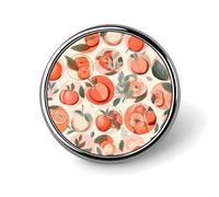 Round Peach Round Badge Cute Brooch Hats Jackets Decor Personalized Lapel Pin Clothing Jewelry Accessories for Wedding Party Gift