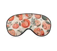 Round Peach Sleep Mask for Women Men Side Sleeper Eye Cover with Adjustable Strap Soft Breathable Blackout Mask Slip-Free Deep Sleeping Travel Essentials