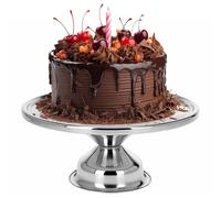 Round Pedestal Display Cake Stand - Silver