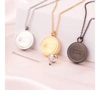 Round Pet Ashes Necklace - Personalised