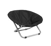 Round Pet Bed & Foldable Chair - Portable Elevated Cat Bed & Chair for Small Dogs - Fold Away Moon Chair for Camping & Travel