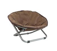 Round Pet Bed & Foldable Chair - Portable Elevated Cat Bed & Chair for Small Dogs - Fold Away Moon Chair for Camping & Travel