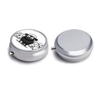Round Pill Box Pill Box Exquisite Daily Pill Organizer Box with Mirror Portable Compact Medicine Holder for Vitamin, Cod Liver Oil, Supplement