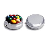 Round Pill Box Pill Box Exquisite Daily Pill Organizer Box with Mirror Portable Compact Medicine Holder for Vitamin, Cod Liver Oil, Supplement