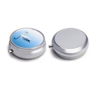 Round Pill Box Pill Box Exquisite Daily Pill Organizer Box with Mirror Portable Compact Medicine Holder for Vitamin, Cod Liver Oil, Supplement