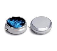Round Pill Box Pill Box Exquisite Daily Pill Organizer Box with Mirror Portable Compact Medicine Holder for Vitamin, Cod Liver Oil, Supplement