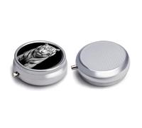 Round Pill Box Pill Box Exquisite Daily Pill Organizer Box with Mirror Portable Compact Medicine Holder for Vitamin, Cod Liver Oil, Supplement