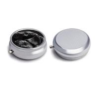 Round Pill Box Pill Box Exquisite Daily Pill Organizer Box with Mirror Portable Compact Medicine Holder for Vitamin, Cod Liver Oil, Supplement