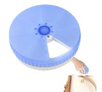 Round Pill Container - Portable Medicine Circular Box | Medication Reminder Box with 7 Compartments | Weekly Pill Cases for Pocket Purse, Outdoor Camping Travel