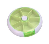 Round Pill Dispenser - Rotatable Weekly Pill Organiser, Travel Pill Case, Cute Weekly Pill Holder Storage Box with 7 Compartments, Transparent Multi-Purpose Storage Supplies for Pills Candy