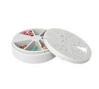 Round Pill Organiser, Weekly 7-Day Medicine Storage, Portable Pill Case, Silicone Pill Holder for , , Liver Oil, Travel Friendly Pill Dispenser for