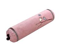 Round Pillow, Buckwheat Cylinder Neck Pillow Adjustable Bolster Pillow Cervical Neck Support Neck Pain Relief Breathable Cool Sleep Organic Buckwheat Pillow (Color : D)