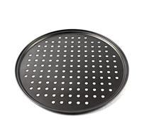 Round Pizza Pan with Holes, Kitchen Baking Pan 9.6/10.2/11/12.5in Perforated Carbon Steel Nonstick Pizza Tray for Oven Home Restaurant Bakeware (11in)
