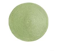 Round Placemat 38CM Heat Insulation Rustic Solid Color Table Mat Style Decorative Dining Table Protector Washable for Cafes and Home Use Single Piece