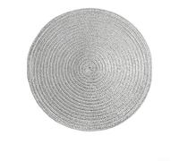 Round Placemat 38CM Heat Insulation Rustic Solid Color Table Mat Style Decorative Dining Table Protector Washable for Cafes and Home Use Single Piece