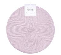 Round Placemats/Coasters Set Of 4 Woven Table Mats Dining Tableware (Pink, Placemats)