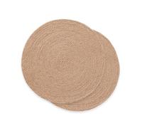 Round Placemats, Jute Placemat, Coasters, 10 x 10 cm, Pack of 2