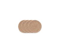 Round Placemats, Jute Placemat, Coasters, 10 x 10 cm, Pack of 4