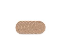 Round Placemats, Jute Placemat, Natural Handmade, 15 x 15 cm, Pack of 6
