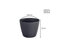 Round Plant Pots Modern Flower Planter Indoor Outdoor White 1.7L - 28.2L