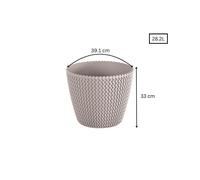 Round Plant Pots Modern Flower Planter Indoor Outdoor Peach 1.7L - 28.2L