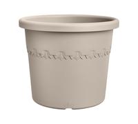elho Algarve Cilindro 35 - Flower Pot Outdoor - 100% Recycled Plastic - Ø 34.5 x H 29 cm - Beige/Mushroom Beige
