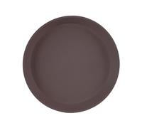 Round Plastic Bee Embossed Plant Pots, Saucers Long Lasting Flower Garden Indoor Outdoor Drainage Holes Planter Cover Weather, Frost Proof Glossy Effect (21cm Brown Saucer for 23cm Pot)