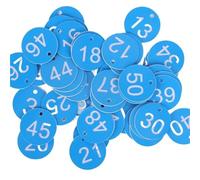 Round Plastic Engraved Number Discs Key Tags, Pack of 100 Multicolor 3.5cm with Numbers 1 to