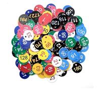 Round Plastic Engraved Number Discs Key Tags, Pack of 200 1-200 Multicolor Plastic Number Tags(Mixed Color)