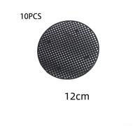 Round Plastic Flower Pot Bottom Mesh Drainage Pads for Soil Retention and Aeration - 10-Pack, 8 Sizes (2.5-18 cm Diameter), Black, Compatible(12CM)