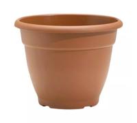 Round Plastic Plant Pot 30cm Terracotta 9.5L Garden Indoor Outdoor Planter Cover Drainage Holes, Weather, Frost Proof (1)