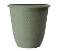 Round Plastic Plant Pot 31cm,12inch Tall Meadow Green 13L Garden Indoor Outdoor Planter Cover Drainage Holes, Weather, Frost Proof (1)