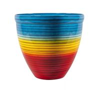 Round Plastic Plant Pot 33cm,13inch Rainbow Effect 16L Garden Indoor Outdoor Planter Cover Drainage Holes, Weather, Frost Proof (1)