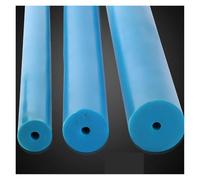 Round Plastic Rod, Hollow PU Rod 500mm Length Round Stick Rubber Spring bar Polyurethane Elastic Rubber(Blu,O.D.60mm I.D.8mm)