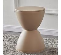 Round Plastic Stool, Modern Hourglass Side Stool, Modern Side Table, Indoor and Outdoor Use, Fashion Stool for Living Room, Bedroom,
