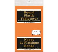 ROUND PLASTIC TABLECLOTH (84" DIAMETER) - BIG BULK DISCOUNTS,22 COLOURS